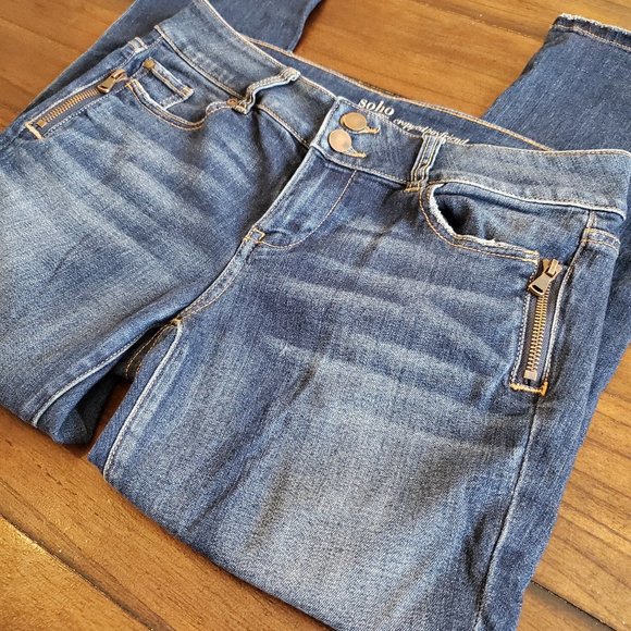 New York and Co SoHo cropped boyfriend jeans - Picture 1 of 9